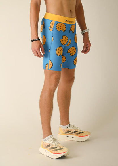 Men's Chocolate Chip Cookies 8" Half Tights - ChicknLegs
