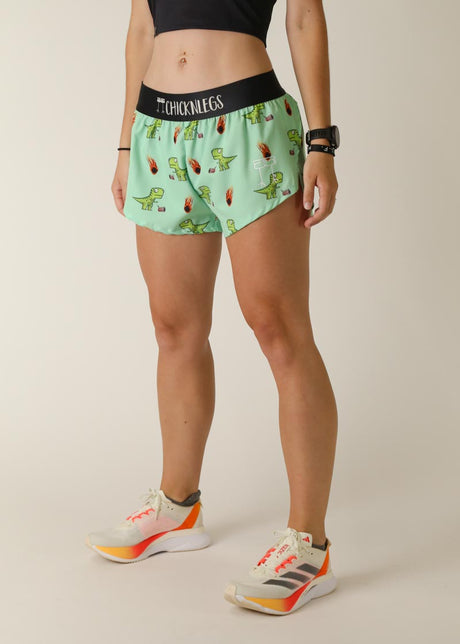 Women's DINO-SORE 1.5" Split Shorts - ChicknLegs Triathlete Store