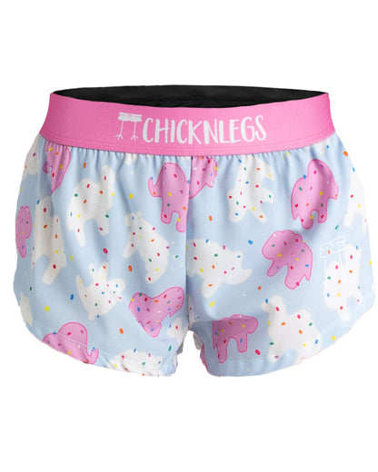 Women's Animal Cookies 1.5" Split Shorts - ChicknLegs