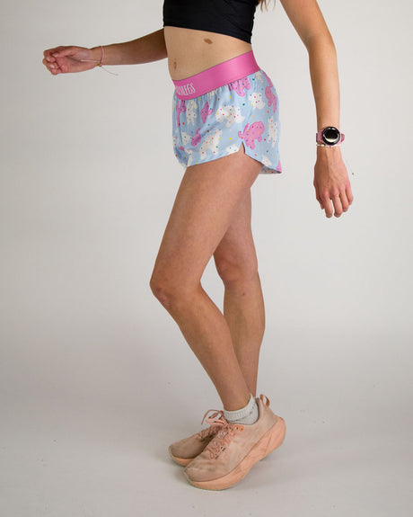Women's Animal Cookies 1.5" Split Shorts - ChicknLegs