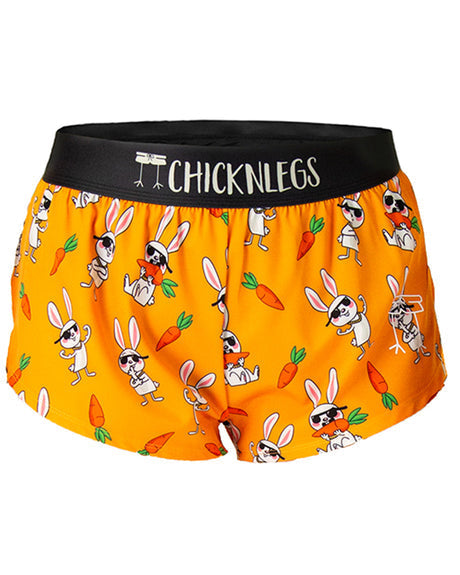 Women's Bad Bunny 1.5" Split Shorts (Orange) - ChicknLegs