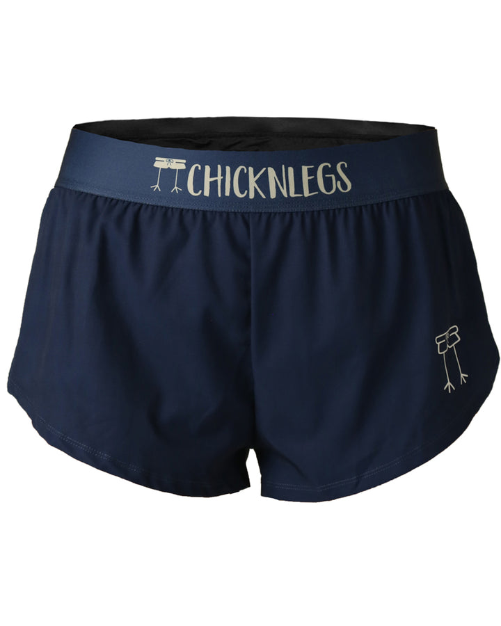 Women's Navy Blue 1.5" Split Shorts - ChicknLegs Triathlete Store