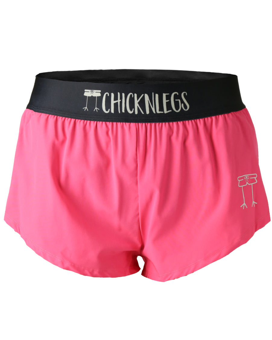 Women's Neon Pink 1.5" Split Shorts (XXS-XL) - ChicknLegs Triathlete Store