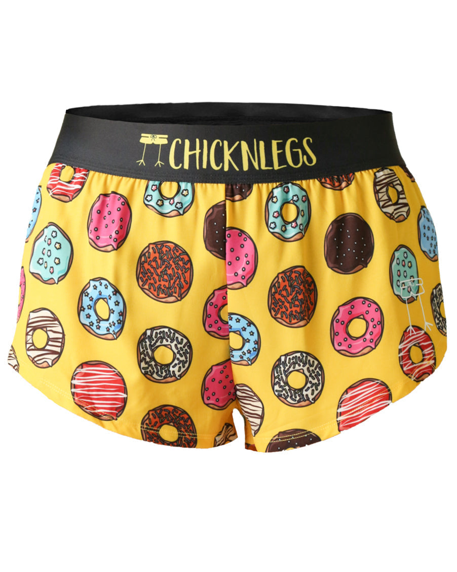 Women's Salty Donuts 1.5" Split Shorts (XXS XS S M L XL) - ChicknLegs