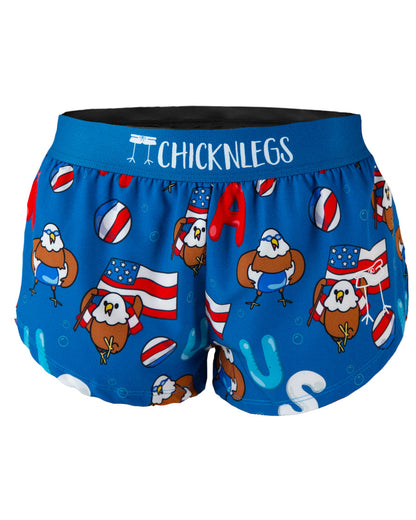 Women's Pool Party 1.5" Split Shorts (XXS, XS, S, M, L, XL) - ChicknLegs Triathlete Store