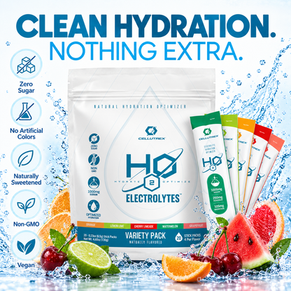 H2O ELECTROLYTES™ - Family Hydration Pack (100 Count Variety) | Zero Sugar Electrolyte Powder