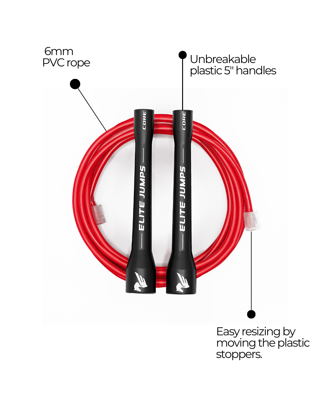 Core Jump Rope - 6mm PVC - Elite Jumps