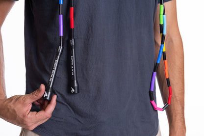 Rainbow Redux - 1" Beaded Jump Rope - Elite Jumps