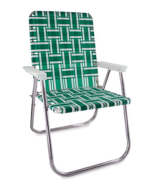 Green and White Stripe Classic Lawn Chair Lawn Chair USA