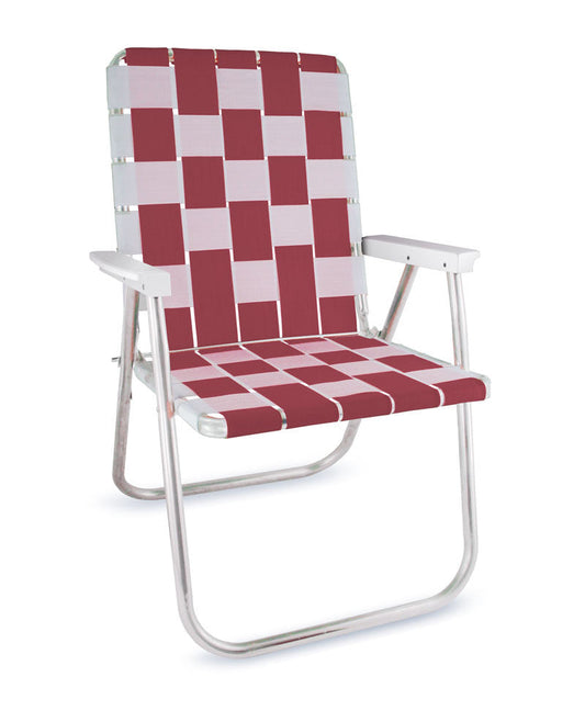 Burgundy & White Classic Chair Lawn Chair USA