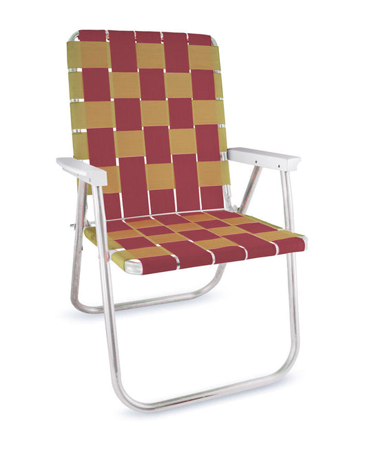 Burgundy & Gold Classic Chair Lawn Chair USA
