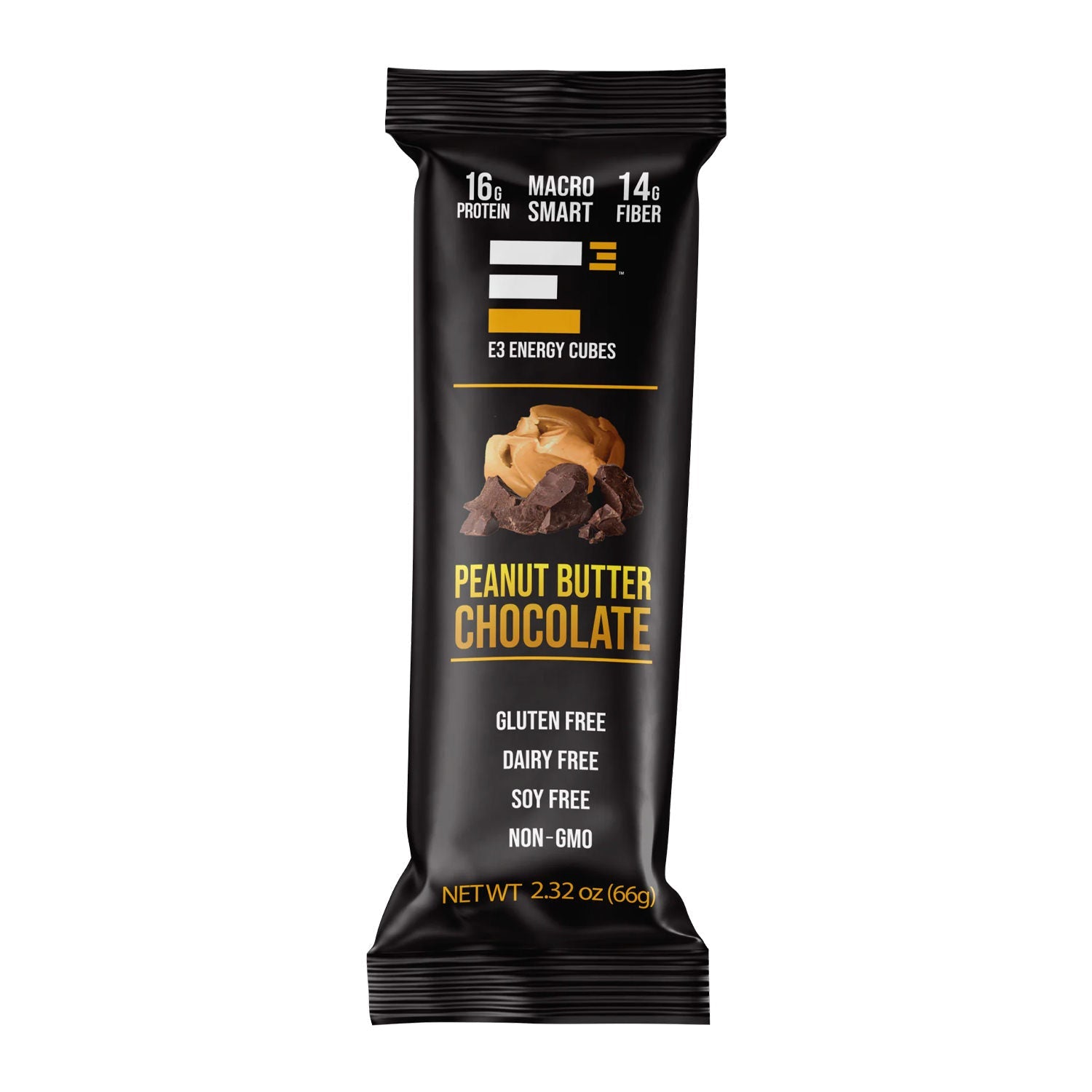 Peanut Butter & Chocolate E3 Energy Cubes - Protein Bars (12 bars) - The Track and Field Store