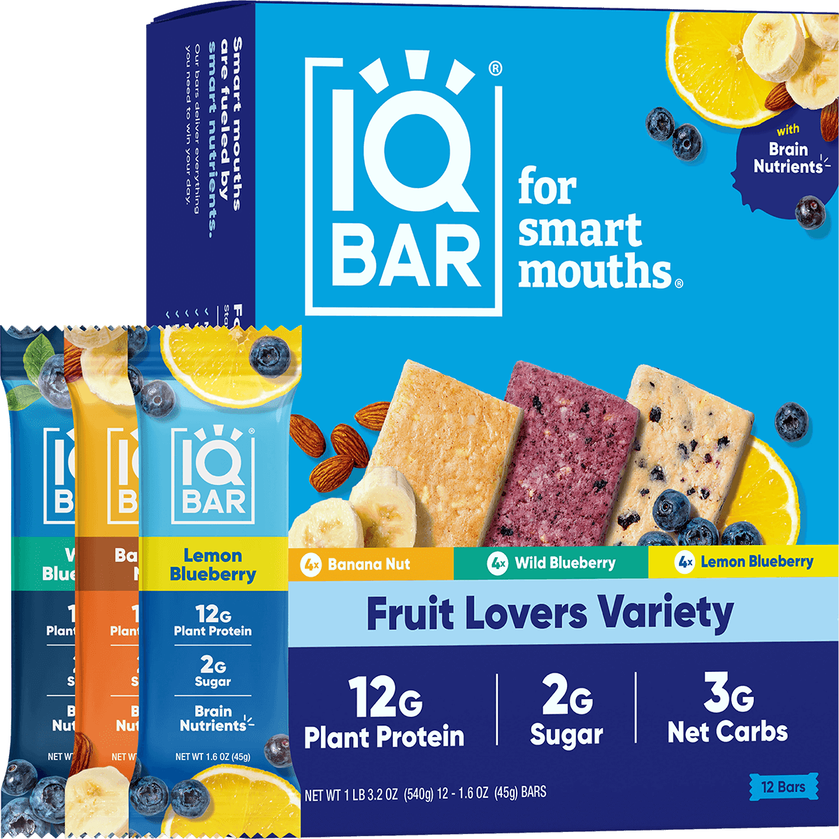 Fruit Lovers Variety (12 Bars) - IQ Bar - The Track and Field Store