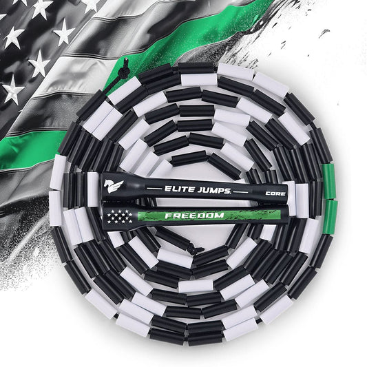 THIN GREEN LINE - Beaded Jump Rope - Elite Jumps