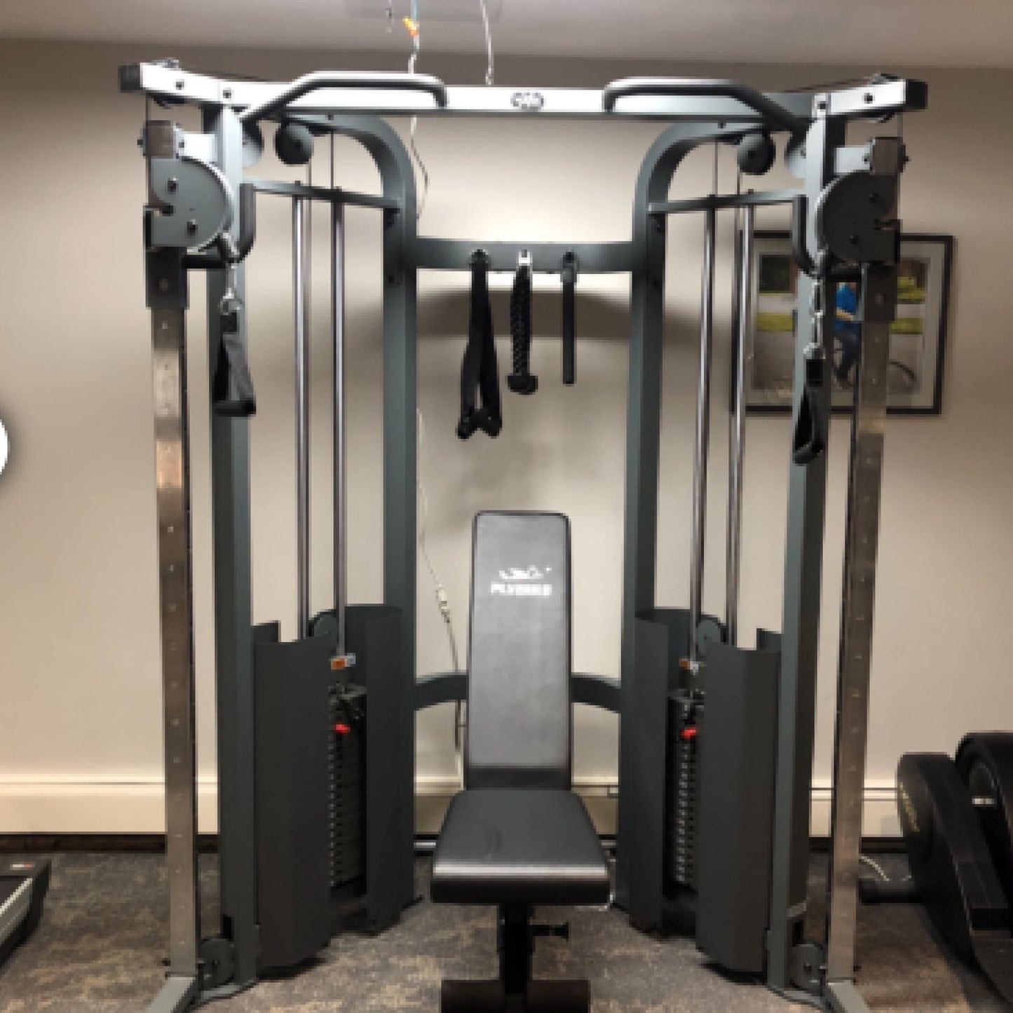 Functional Trainer Cable Machine with Dual 200 lb Weight Stacks - Xmark