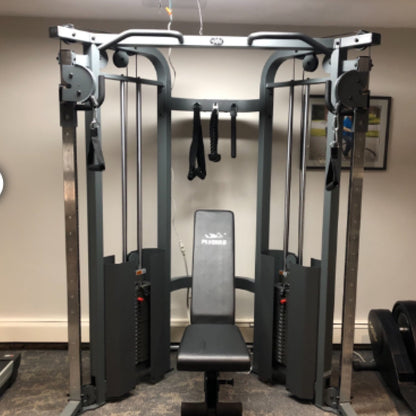 Functional Trainer Cable Machine with Dual 200 lb Weight Stacks - Xmark