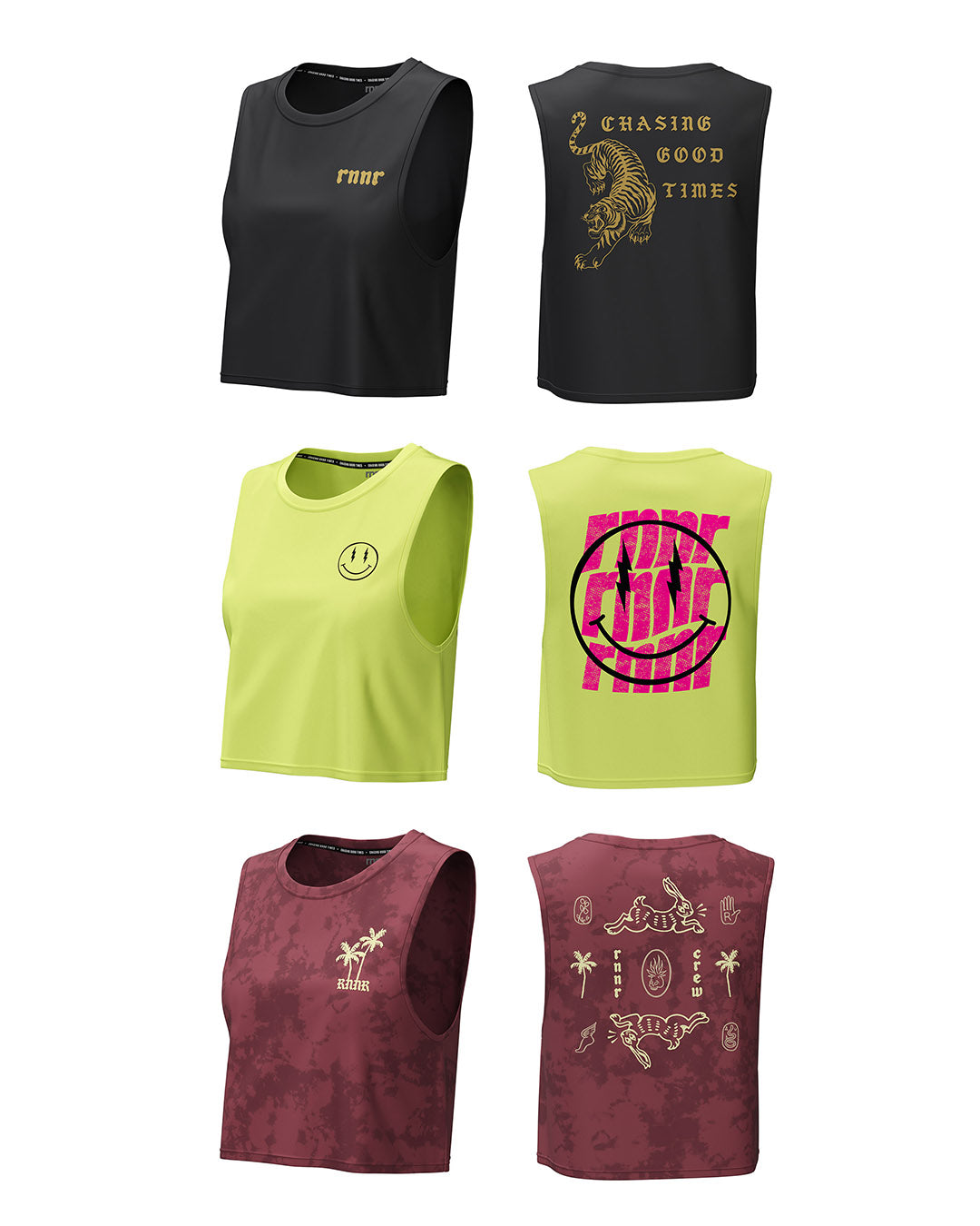Women's Muscle Tee: Ruby Wine - RNNR - The Track and Field Store