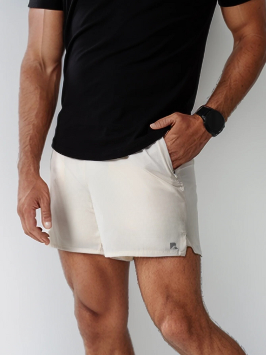 FlexFlow Functional Shorts Beige - Runner's Athletics - The Track and Field Store