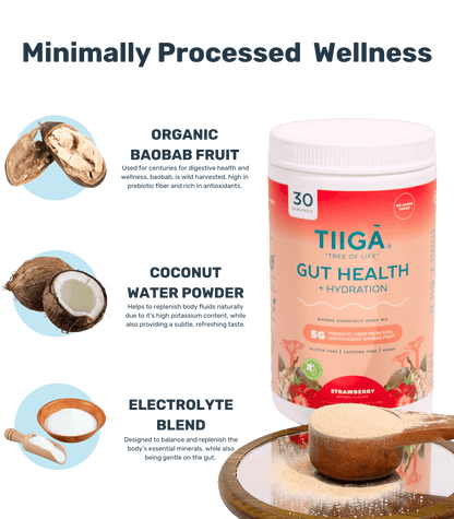Gut Health + Hydration 30 Serving Tubs - Tiiga - The Track and Field Store