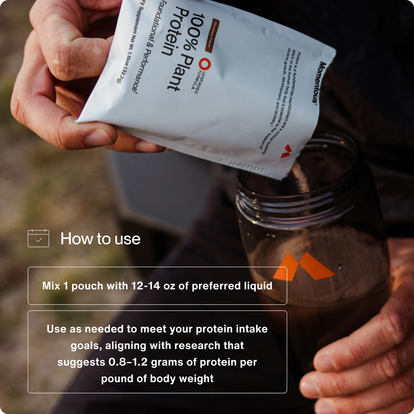 100% Plant Protein 10-Travel Packs - Momentous - The Track and Field Store