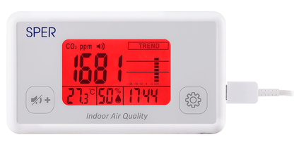Indoor Air Quality Monitor with Color Coded Display - Sper Scientific