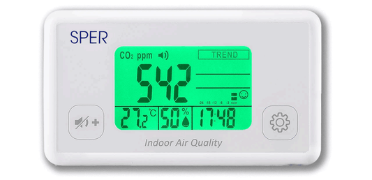 Indoor Air Quality Monitor with Color Coded Display - Sper Scientific