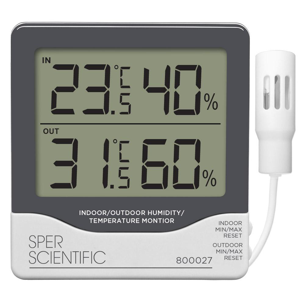 Indoor/Outdoor Humidity/Temperature Monitor - Sper Scientific