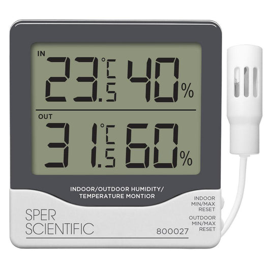 Indoor/Outdoor Humidity/Temperature Monitor - Sper Scientific