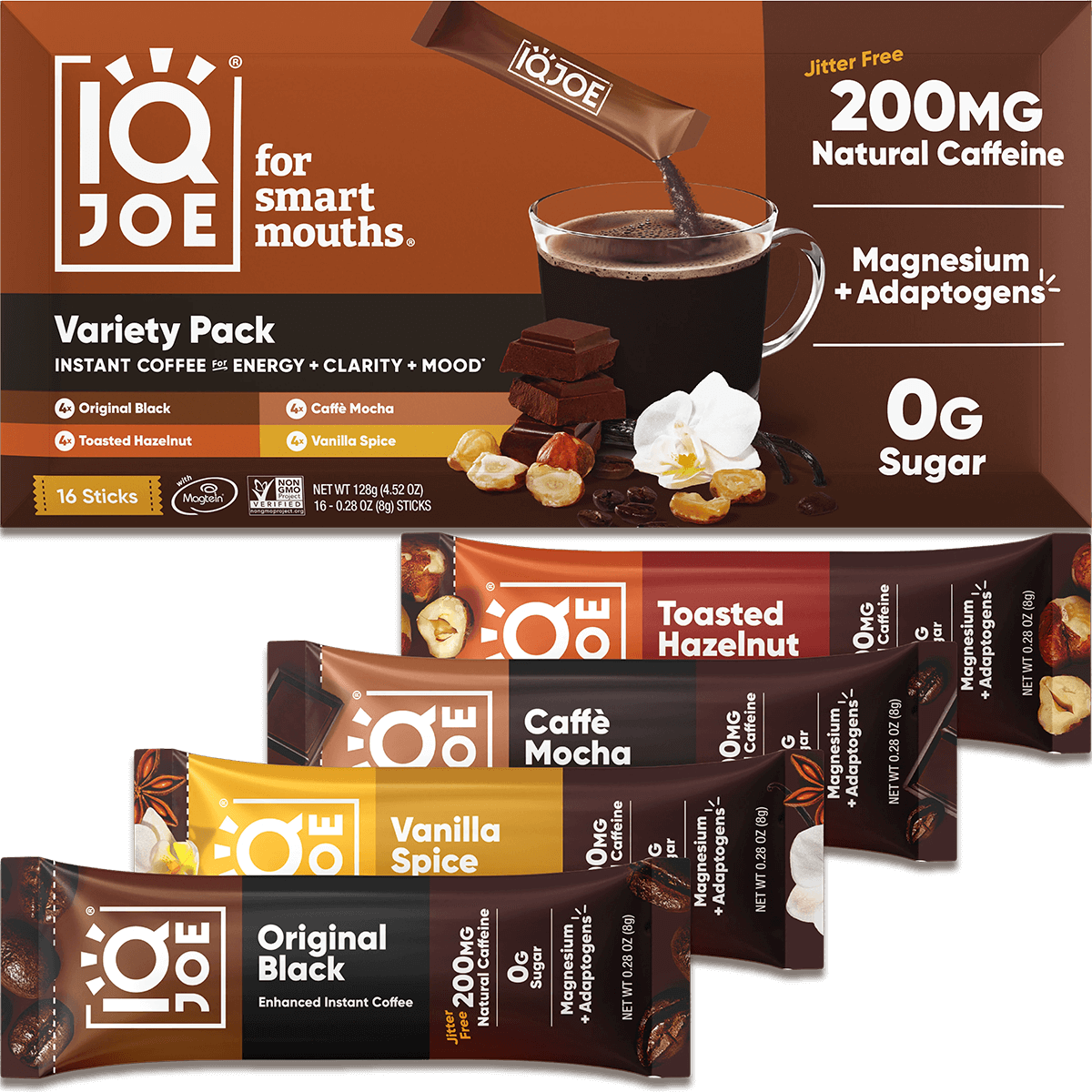 IQJOE Variety Pack (16 Sticks) - IQ Bar - The Track and Field Store