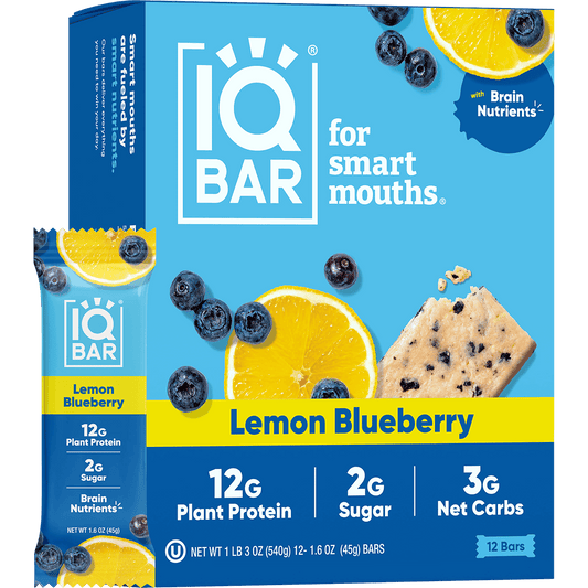 Lemon Blueberry (12 Bars) - IQ Bar - The Track and Field Store