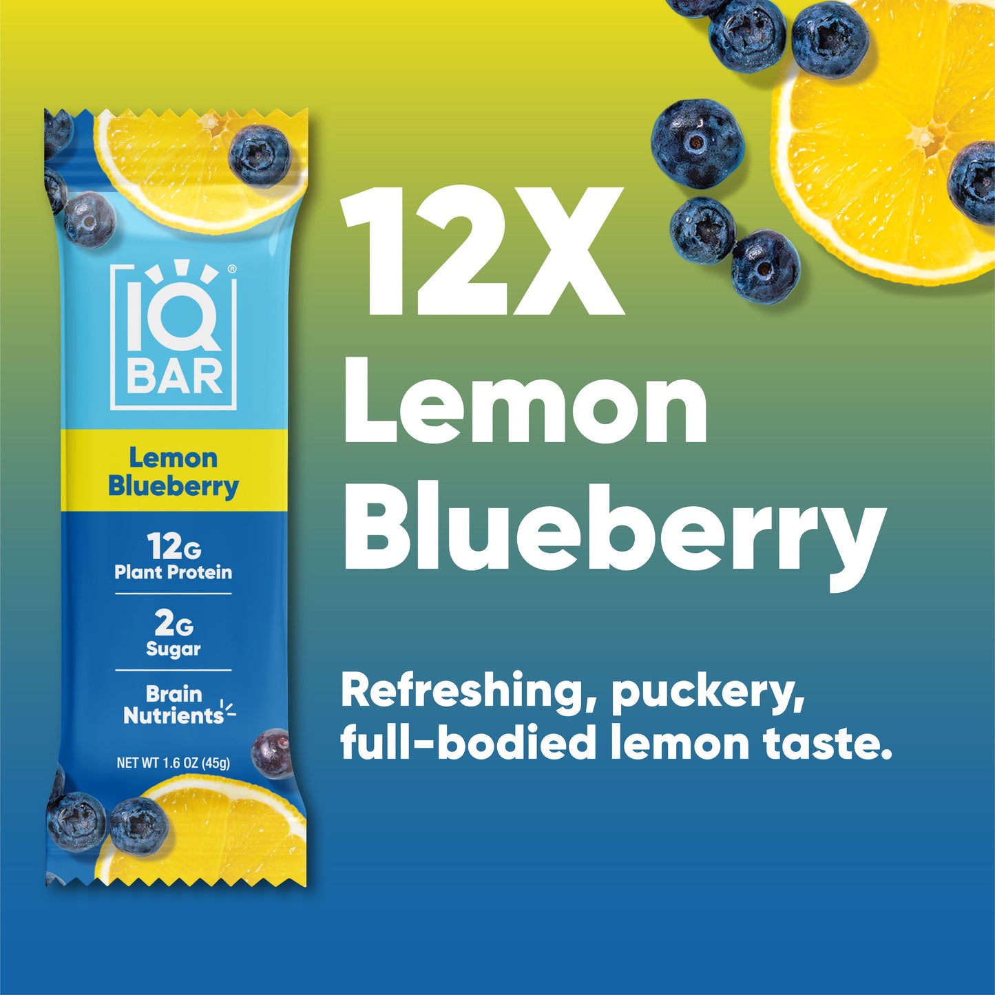 Lemon Blueberry (12 Bars) - IQ Bar - The Track and Field Store