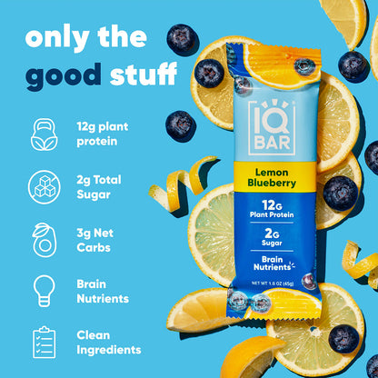 Lemon Blueberry (12 Bars) - IQ Bar - The Track and Field Store
