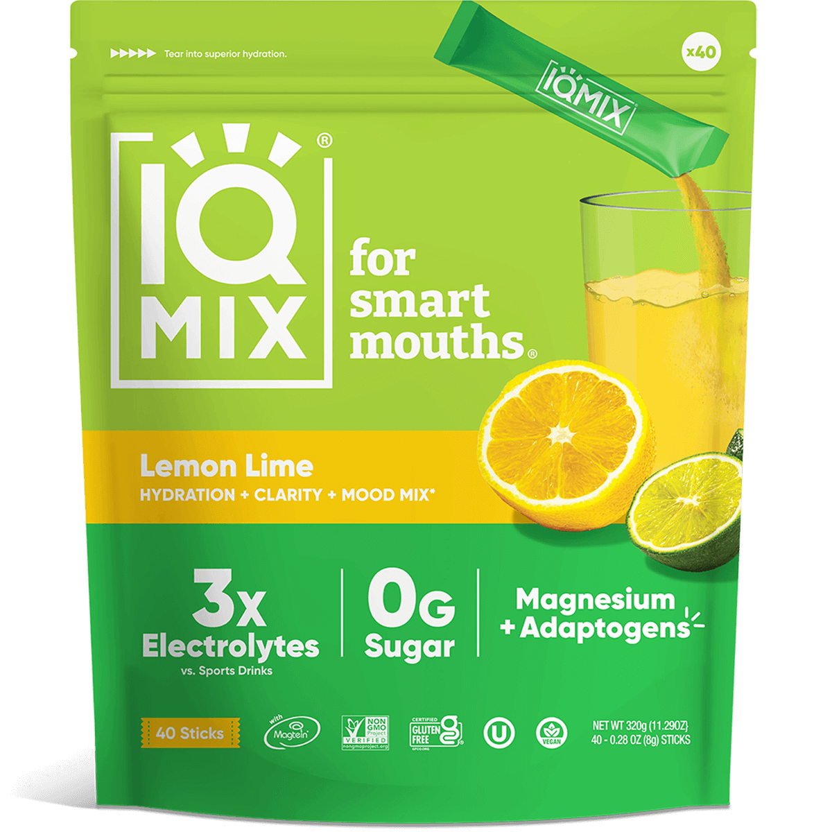 Lemon Lime (40 Sticks) - IQ Bar - The Track and Field Store