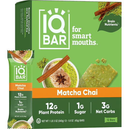 Matcha Chai (12 Bars) - IQ Bar - The Track and Field Store