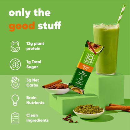 Matcha Chai (12 Bars) - IQ Bar - The Track and Field Store