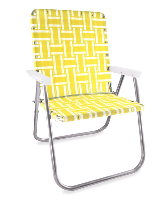 Yellow and White Stripe Magnum Chair Lawn Chair USA