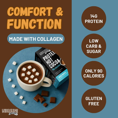 Protein Hot Chocolate with Mini Marshmallows - High Protein & Low in Carbs, Keto-Friendly