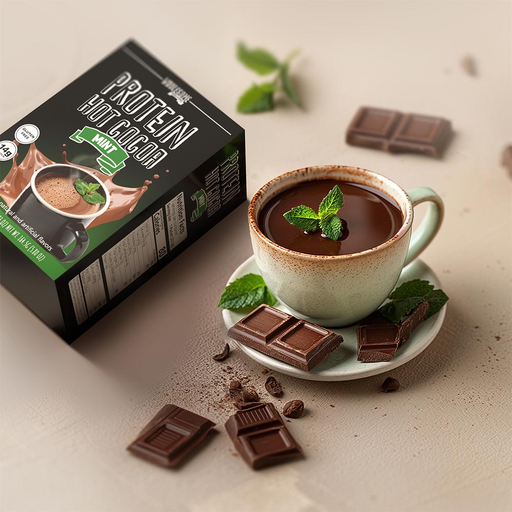 Mint Protein Hot Chocolate - High Protein & Low in Carbs, Keto-Friendly - Wholesome Provisions