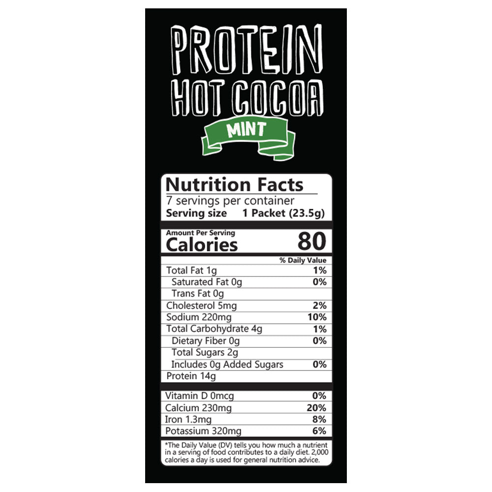 Mint Protein Hot Chocolate - High Protein & Low in Carbs, Keto-Friendly - Wholesome Provisions