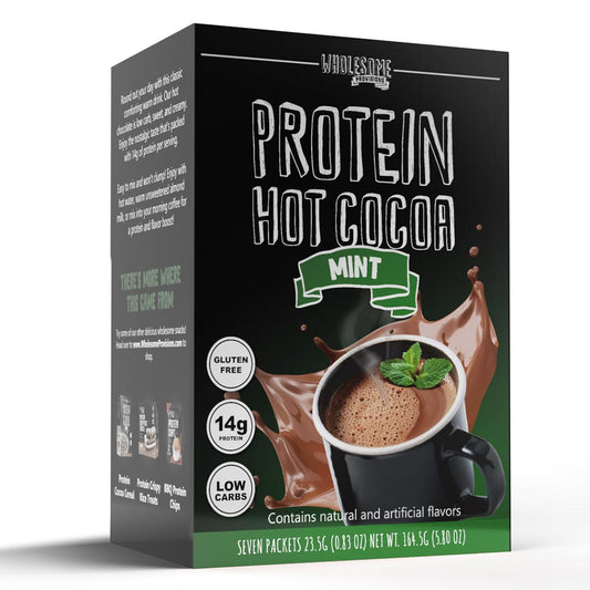 Mint Protein Hot Chocolate - High Protein & Low in Carbs, Keto-Friendly - Wholesome Provisions