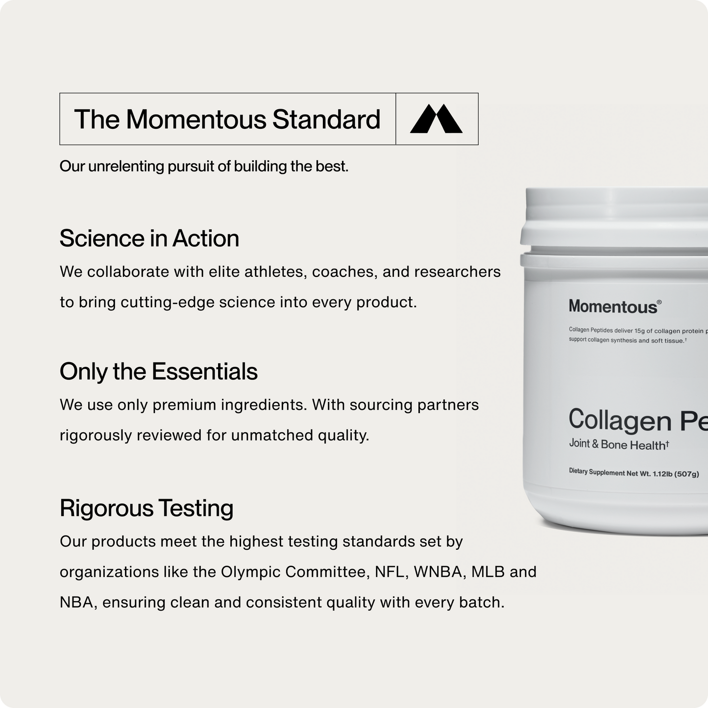 Collagen Peptides - Momentous - The Track and Field Store