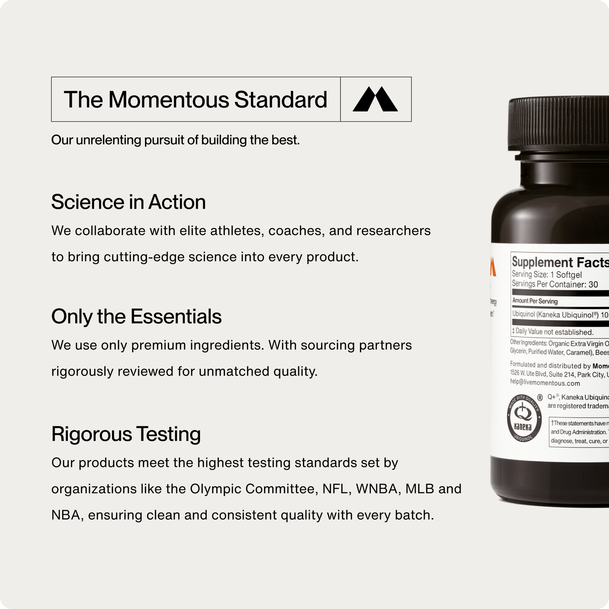 Ubiquinol - Momentous - The Track and Field Store