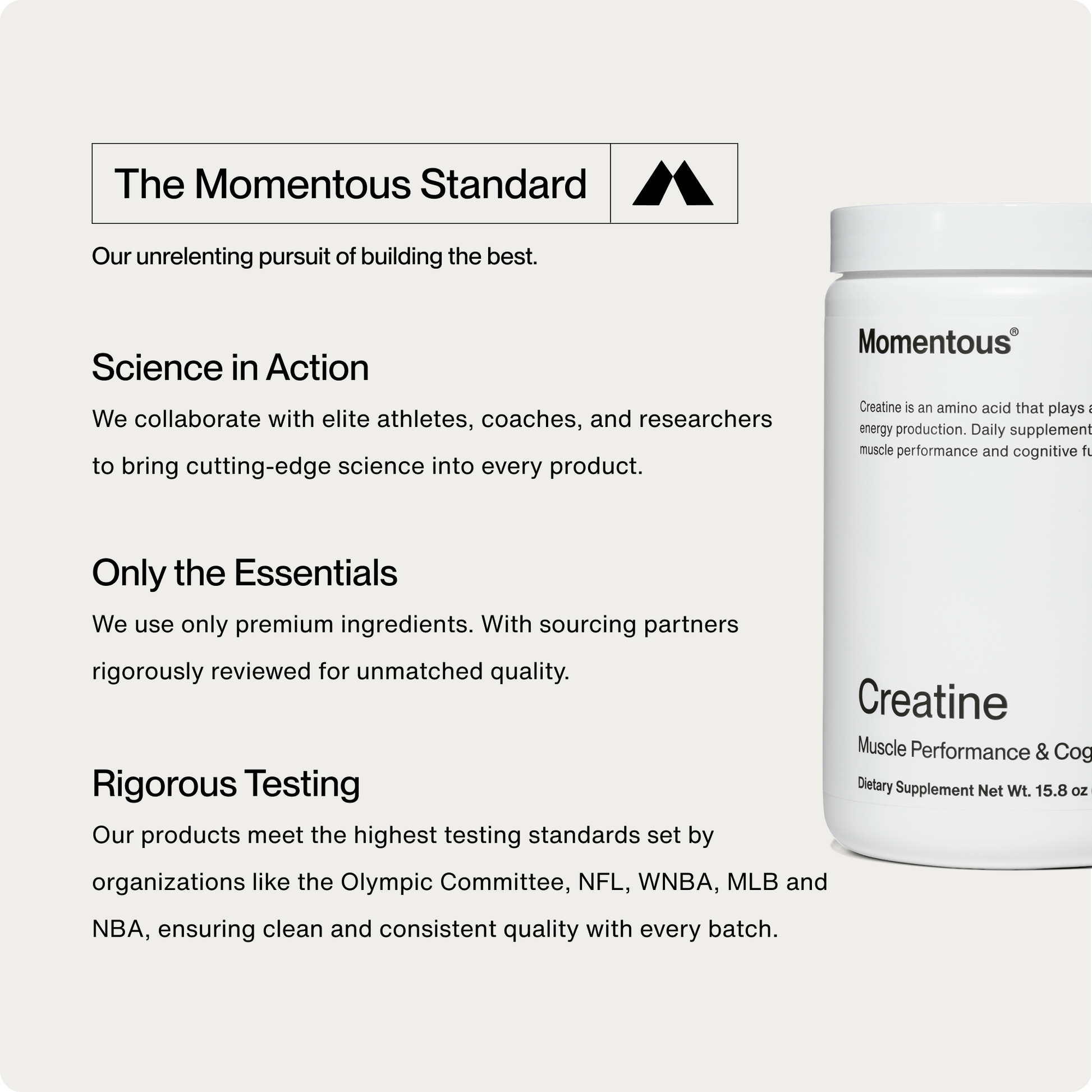 Creatine - Momentous - The Track and Field Store