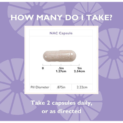 NAC (N-Acetyl Cysteine), 600 mg Capsule