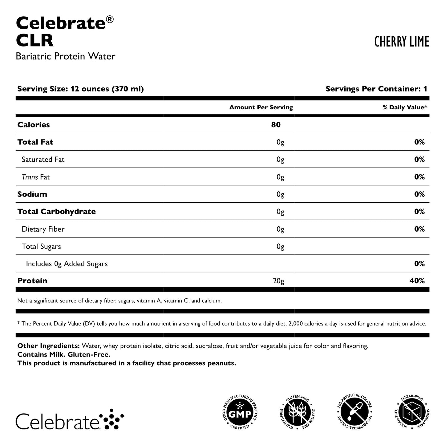 Celebrate® CLR 20g Protein Water - Celebrate Vitamins Celebrate Vitamins