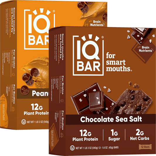 Chocolate Sea Salt & Peanut Butter Chip (24 Bars) - IQ Bar - The Track and Field Store