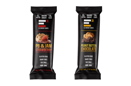 Peanut Butter Lovers Pack (12 bars) - E3 Energy Cubes