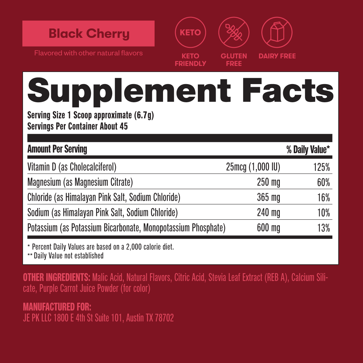 Daily Electrolytes - Perfect Keto Perfect Keto