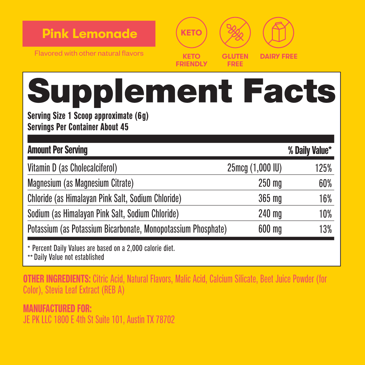Daily Electrolytes - Perfect Keto Perfect Keto