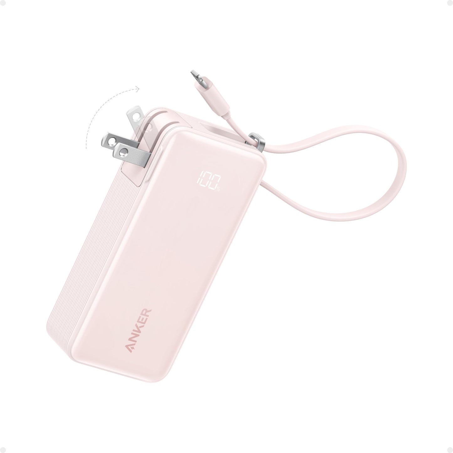 Anker Power Bank (10K, Fusion, Built-In Cable) Anker